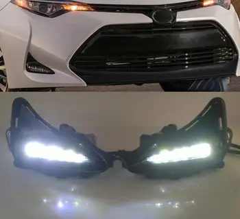 

For Toyota Corolla 2017 2018 LED Daytime running lights Bumper Fog Lights w/Switch+Wiring Harness with switch