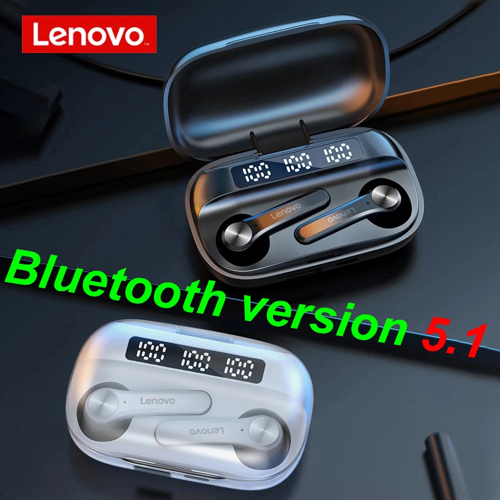 Беспроводные наушники Lenovo с поддержкой Bluetooth 5 1 QT81 сенсорной кнопкой и зарядным