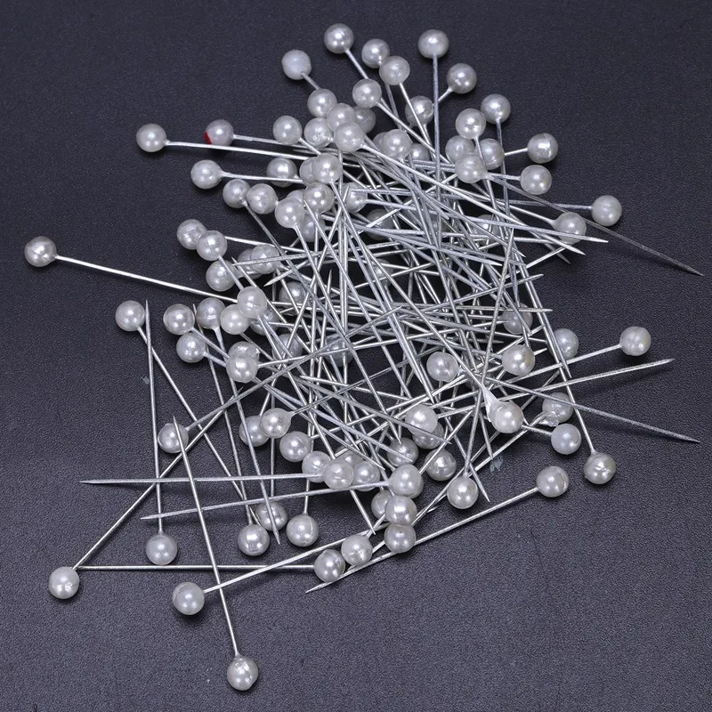 HOT-100pcs жемчужные булавки белый/слоновая кость для свадебных цветов/бутоньерки/корсажи