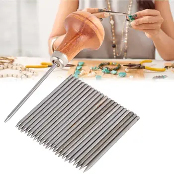 

23pcs Beading Tool Set Professional Metal Beading Tool Set Wood Handle Beading Jewelry Making Tools For Gold smith Jeweler