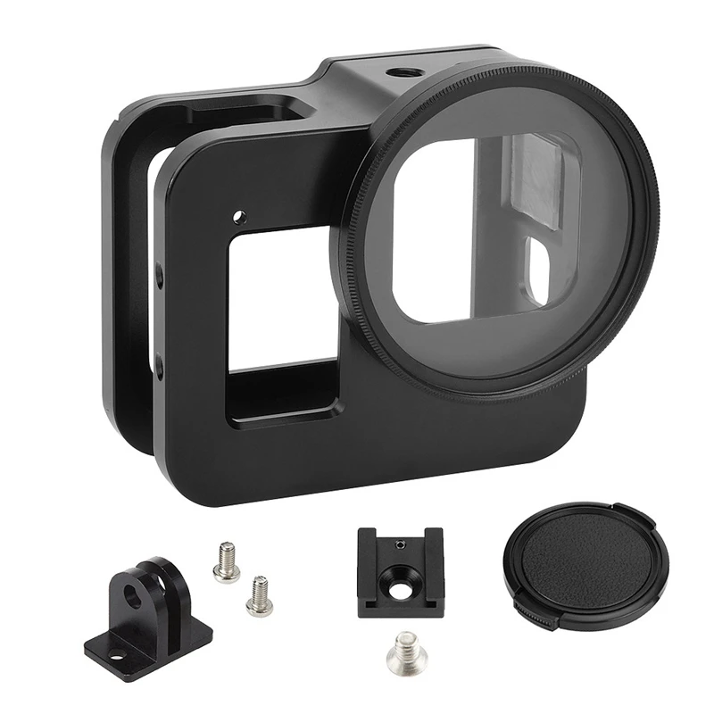 for GOPRO HERO 8 Black Aluminum Alloy Frame Dog Cage with 52mmUV Filter | Электроника
