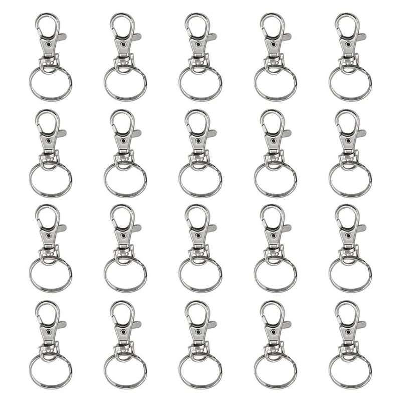 20 шт. брелок с крючком и кольцом для ключей изготовления ювелирных изделий на