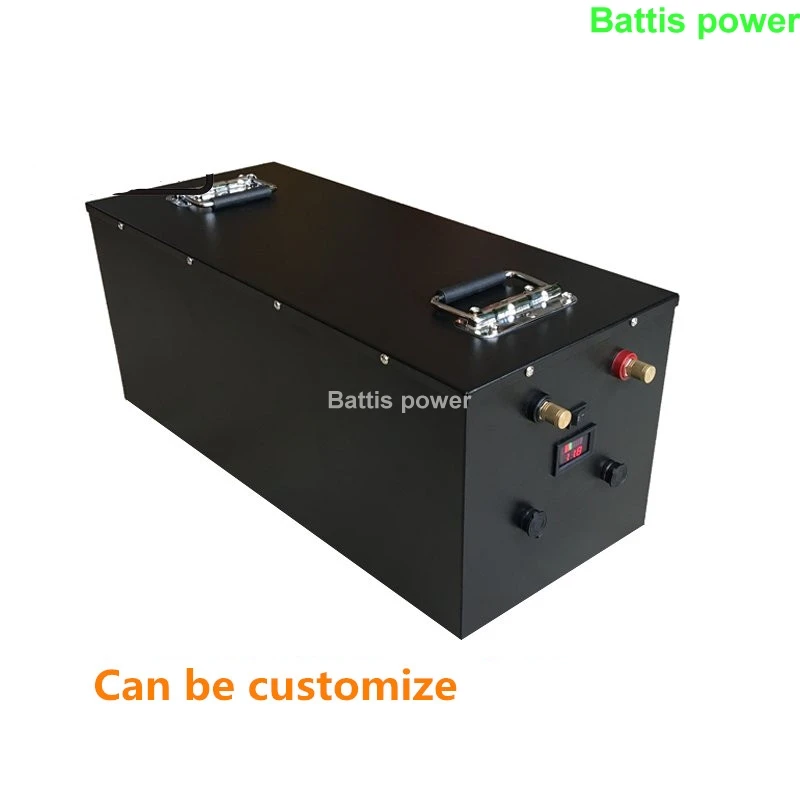 waterproof Lifepo4 48V 100Ah lithium battery with BMS for solar system trolling motor ups RV inverter motorhome+10A Charger