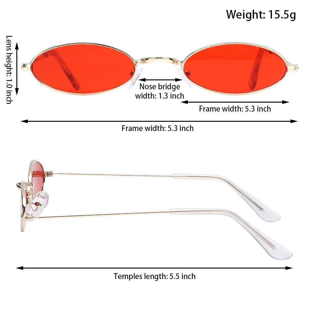 1PC Vintage Small Frame Shades Retro Oval Black Sunglasses Unisex Brand Designer Pink Sun Glasses Female Oculos De Sol_voghion.com