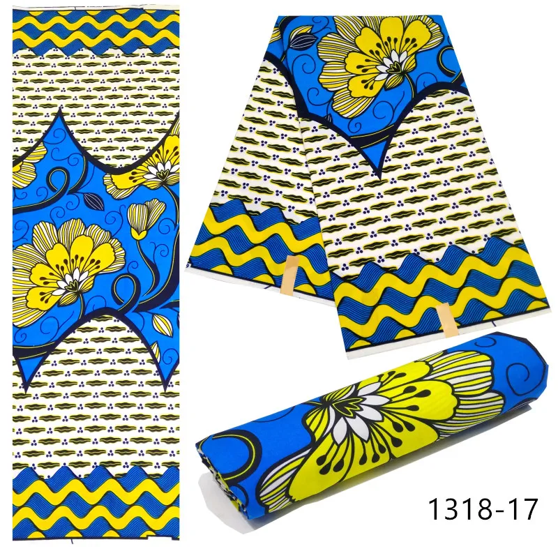 Анкара африканская восковая ткань модный дизайн высокое качество полиэстер воск настоящий воск нигерийское женское платье свадебное 6 ярдов 1318