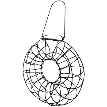 

Fat Ball Metal Home Outdoor Hanging Cage Practical Round Shape Sturdy Garden Bird Feeder Wild Refillable Container