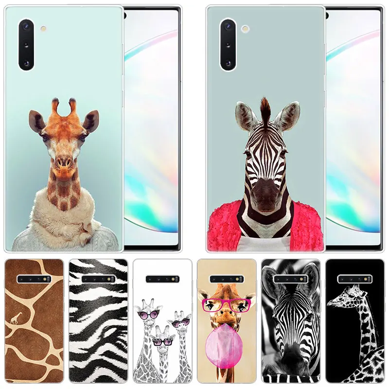 Мягкий силиконовый чехол с изображением зебры жирафа для Samsung Galaxy Note 10 Pro 9 8 5 M30S M40