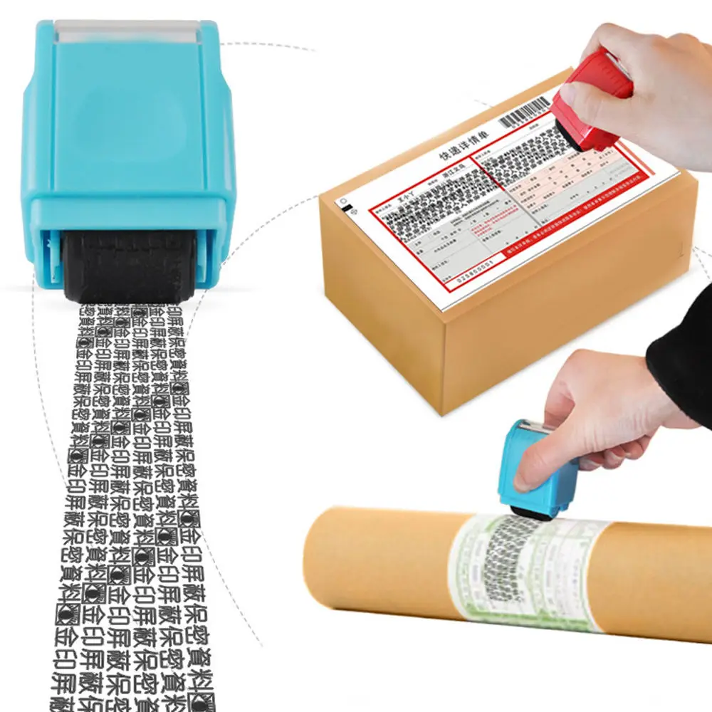 Охранный ваш ID мини-ролик штамп самоокрашивающийся штамп грязный код безопасности идентификация кража Защитная печать