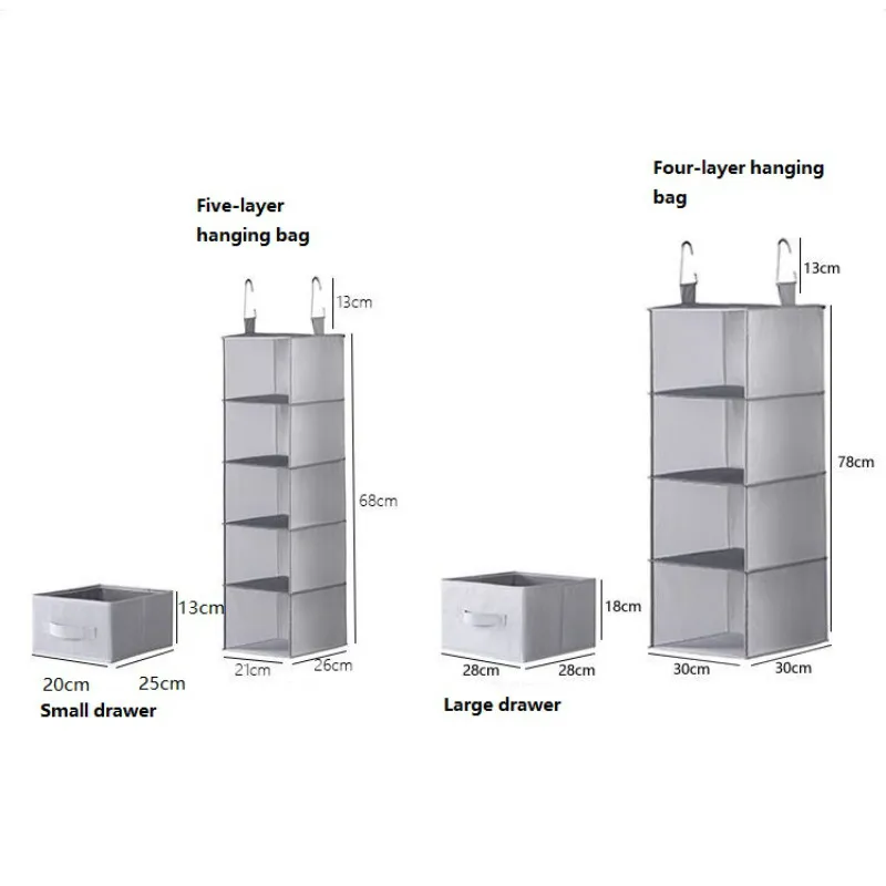Многослойная подвесная сумка для хранения нижнего белья шапка шарф сумка для хранения одежды складной шкаф тканевый ящик для хранения домашнего хранения