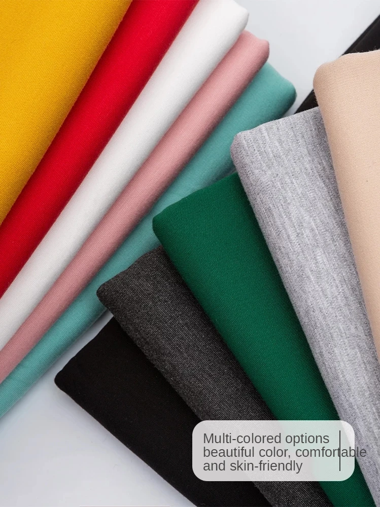 Four-way Stretch Knitted Fabric By Half A Meter for Sweater Dress Pants Skirt Sewing High-end Textile Plain Cloth Cotton Spandex beginner sewing materials