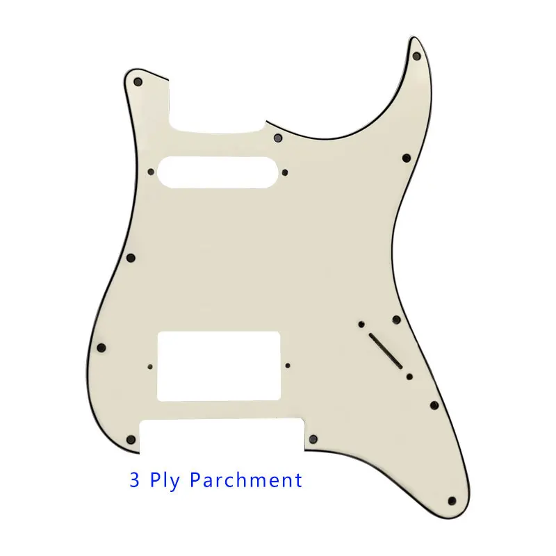 Custom Pleroo Guitar Pickguard-для нас 11 винтовых отверстий с Floyd Rose Tremolo Bridge PAF Humbucker HS pickguard без ручки управления - Цвет: 3Ply Parchment