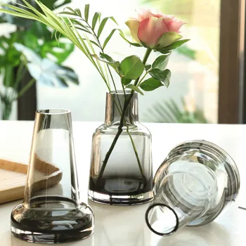 

Geometric Modern Vases Glass Minimalist Glamour Art Table Office Flower Vases Nordic European Doniczki Ozdobne Home Decor DE50HP