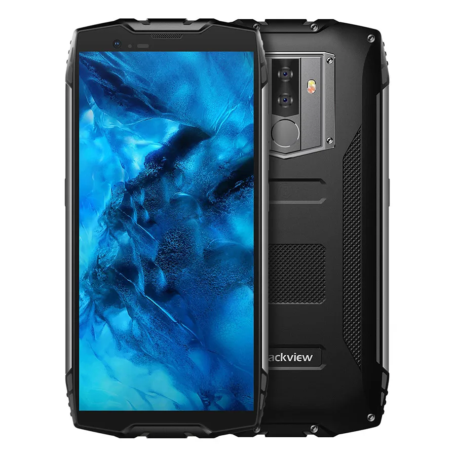 Blackview BV6800 Pro 5," смартфон IP68 Водонепроницаемый MT6750T Восьмиядерный аккумулятор 6580 мАч беспроводной зарядный телефон nfc - Цвет: Black