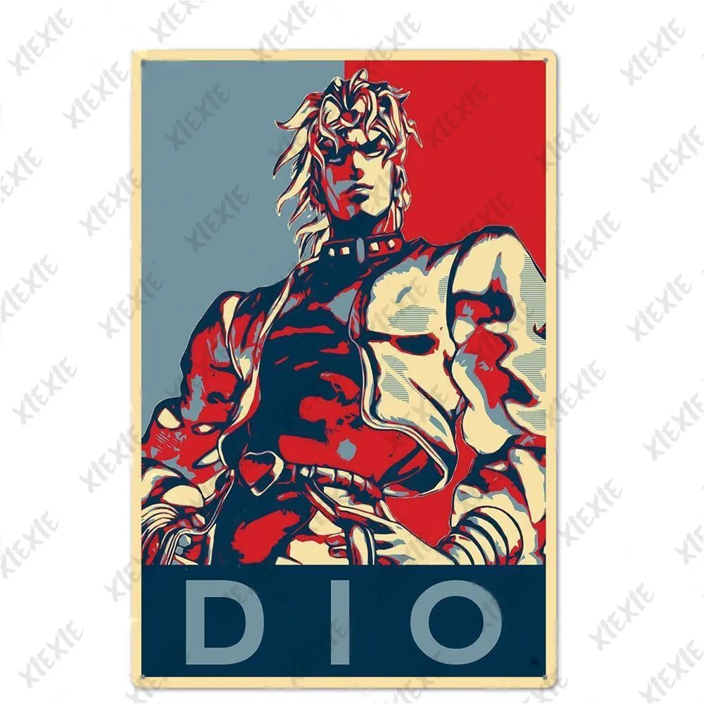 Аниме постер JOJO с итальянской мангой жестяное настенное украшение для дома