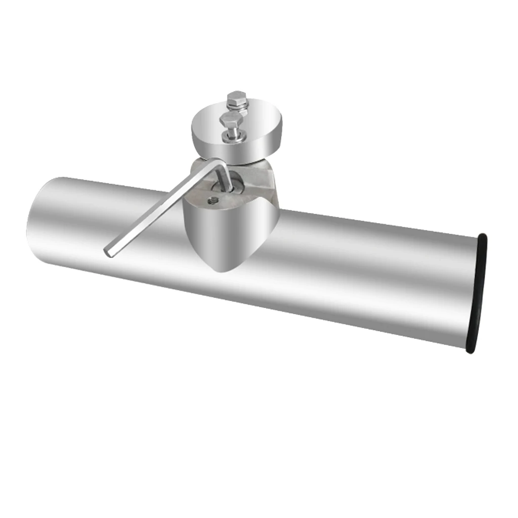 

2 Pieces Stainless Tournament Style Clamp on Fishing Rod Holder for Rails 3/4'' to 1'', Boat Rod Holder