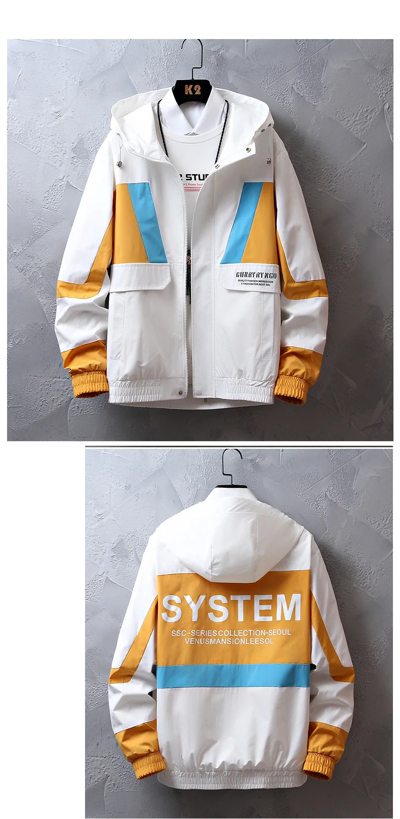 Fashion Casual Mens Hooded Jackets Streetwear Coats Hip Hop Male Outwear Windbreaker Clothing 8 H8af669a0b96d4e1f86f799811e2d0ec9r
