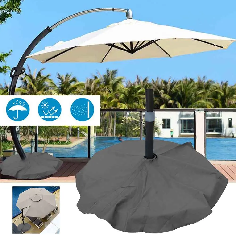 Summer Round Outdoor Patio Umbrella Base Cover Oxford Cloth Sun Shield