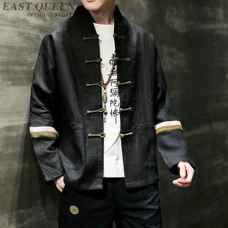 Традиционная китайская одежда для мужчин, Восточная одежда для мужчин, осенняя китайская куртка с воротником-стойкой, одежда Tang KK2916