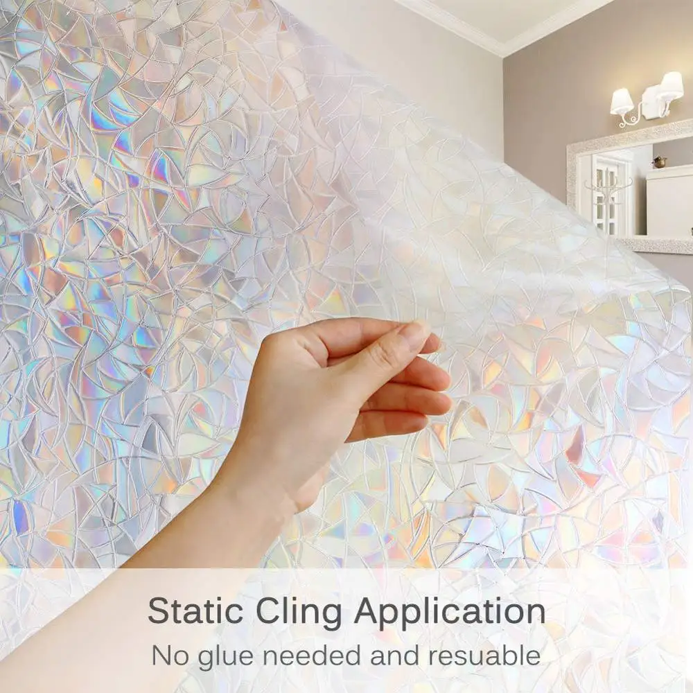 Details about   Privacy Window Glass Film Sticker Static Cling No Glue Cover 3D Frosted Decor US 