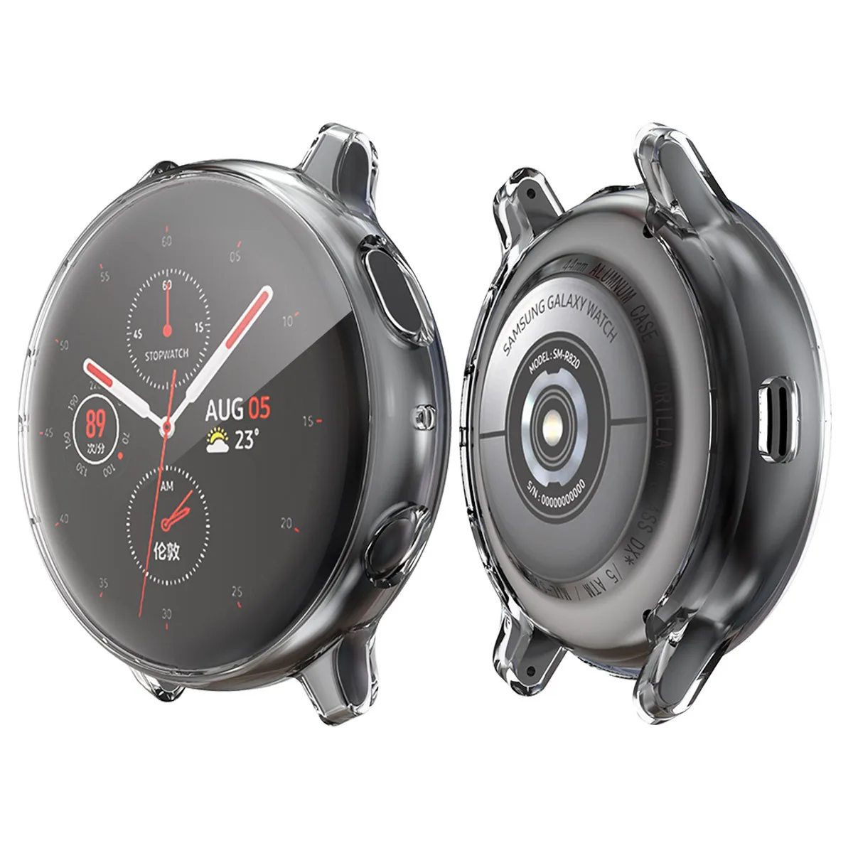 2в1 защитный чехол для samsung Galaxy Watch Active 2 44 мм 40 мм мягкий силиконовый бампер полное покрытие для Galaxy Active 1