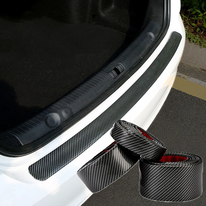 1 Pcs Meter Car Sticker Threshold Bar Modification Pedal Decoration Strip Carbon Fiber Grain Bumper Door Border | Автомобили и