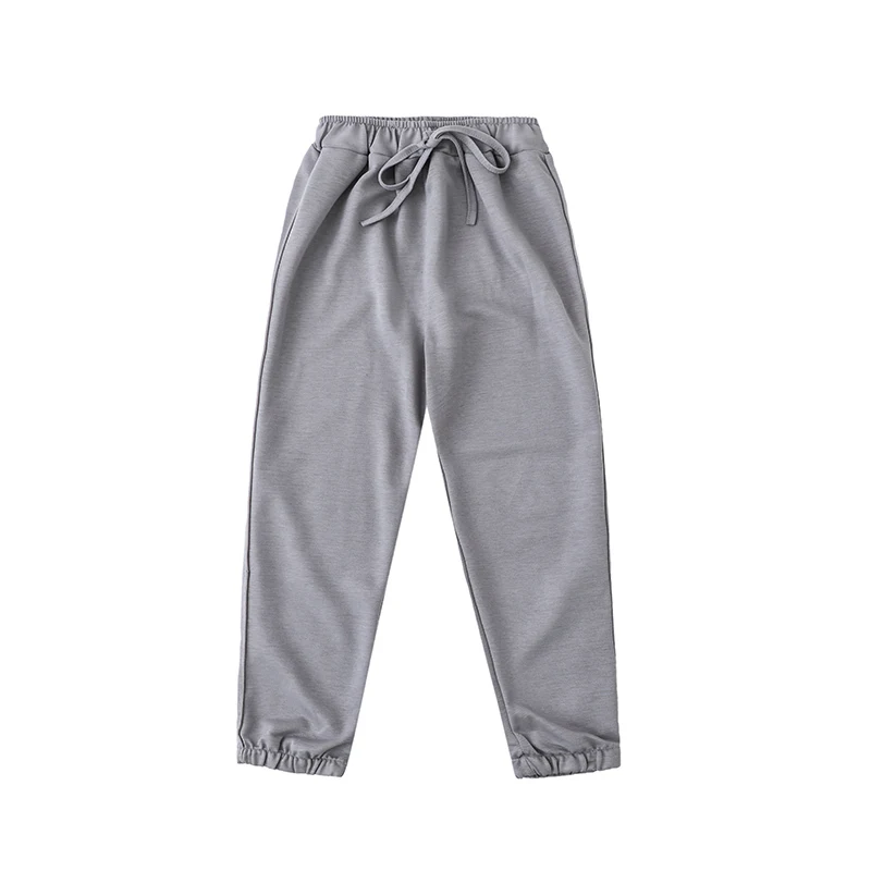 Серый Girls Boys Pants Casual Fashion Children's Trousers 4-12 Year Old Children's Clothes Sweatpants - Цвет: Серый