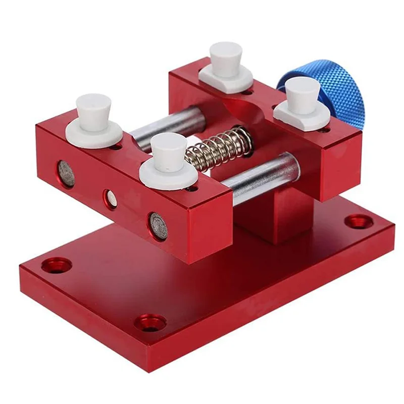 

Watch Case Holder, Metal Wristwatch Repairing Open Case Holder Watch Strap Remover Base Movement Repair Tool (Red)