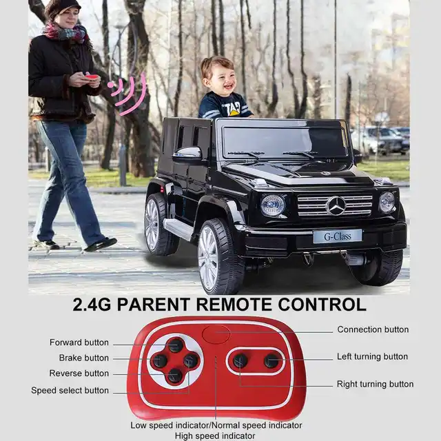 Kimbosmart 6V/12V Electric Car For Children Ride on Car with Remote Control 4 Wheels Car LED Lights and Music Children's Gifts 2