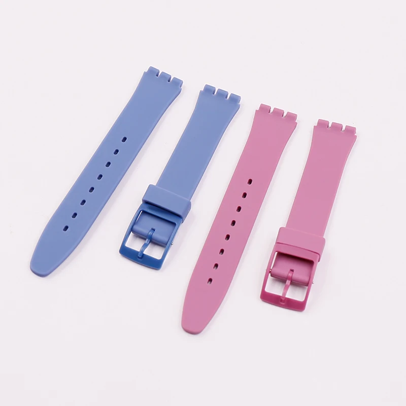 Высококачественный силиконовый ремешок с пряжкой аксессуары 17 мм для Swatch GB274