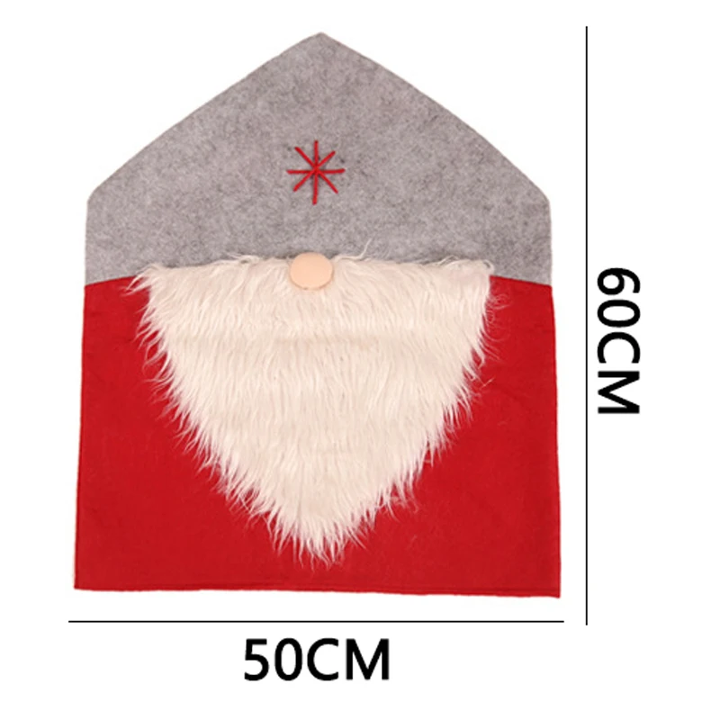 Год Merry Christmas чехлы на стулья Санта шляпа чехлы на стулья вечерние Рождественские Декор для обеденного стола Рождественский подарок Noel