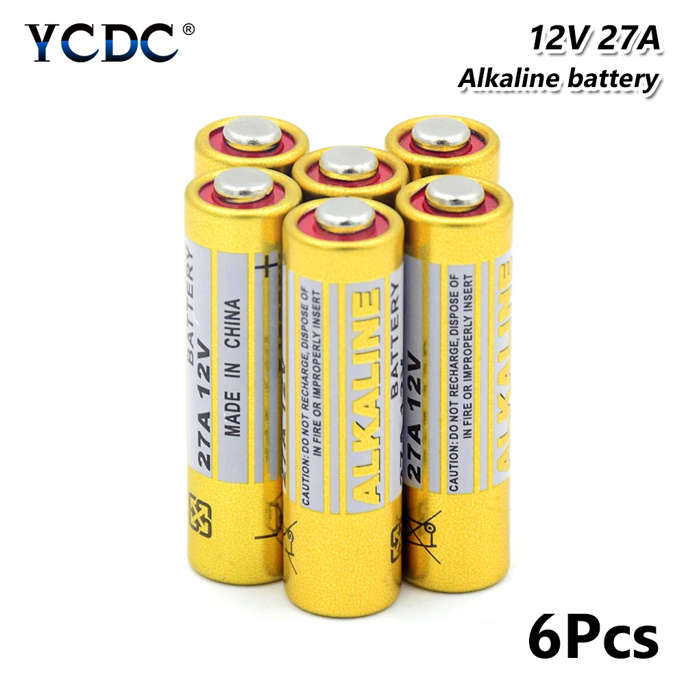 6x 7A 12V Dry Alkaline Battery 27MN A27 MN27 MS27 GP27A ALK27A A27BP