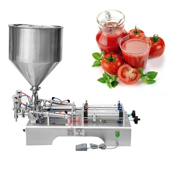 

Foot control paste liquid filling machine honey peanut butter stainless steel quantitative filling machine