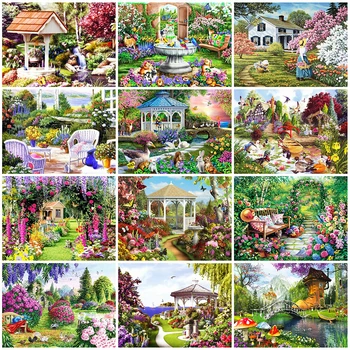 

Evershine 5D DIY Diamond Painting Garden Full Square/Round Drill Landscape Diamond Embroidery Cross Stitch Kit Home Decor Gift