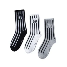 2019 Fashion Autumn Socks Men Stripe Design Breathable Skateboard Socks