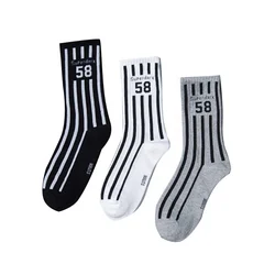 2019 Fashion Autumn Socks Men Stripe Design Breathable Skateboard Socks