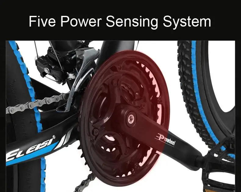 Мощный электрический велосипед 5 класса с педалью 48 в 240 Вт Мощный аккумулятор 26 дюймов 7 скоростей Электрический горный велосипед для взрослых с ЖК-дисплеем