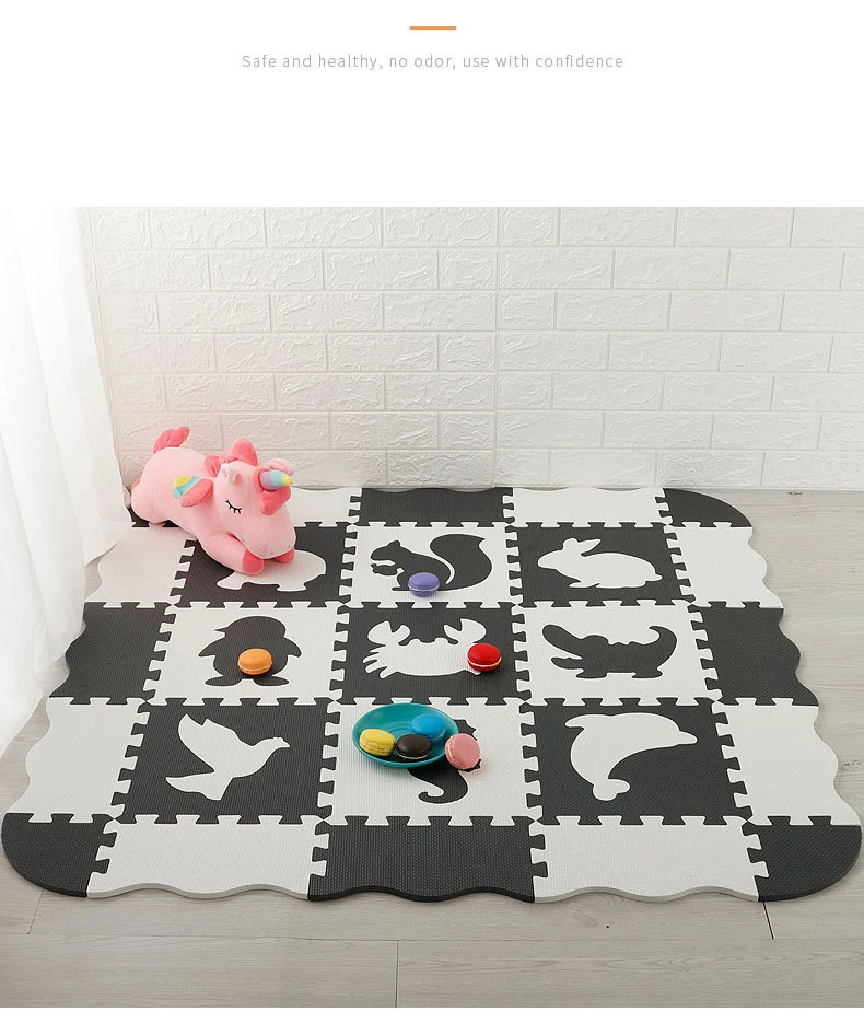 Play Mat with Fence Puzzle Jigsaw Floor Mats