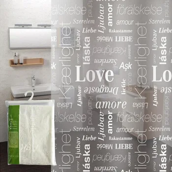 

LOVE English Alphabet Pattern Thicken Waterproof Shower Curtain Fabric Bathroom Decor HKS99