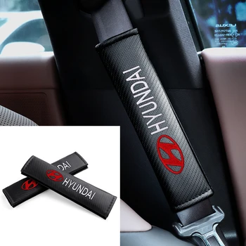 

2Pcs Car Seatbelt Shoulder Pad Comfortable Driving Seat Belt Cover For Hyundai i10 i30 i20 Sonata Accent Tucson Elantra