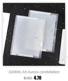 JIANWU A4 простые креативные прозрачные папки офисная коробка данных файл ящик для папок канцелярские принадлежности