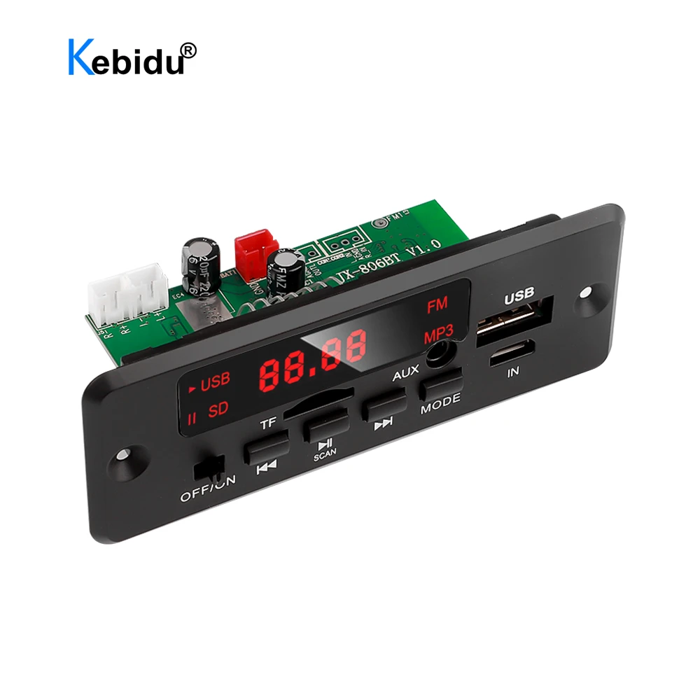 samsung mp3 player 2*25W 50W Amplifier MP3 Player Decoder Board 6V-12V Bluetooth 5.0 Car FM Radio Module Support TF USB AUX 3.5 WMA Player Decoder mp3 player bluetooth