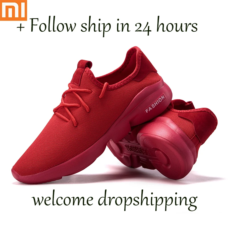 Xiaomi Flyknit, мужская обувь, светильник, кроссовки, мужские, дышащие, беговые кроссовки для мужчин, резина, Tenis Masculino Adulto, плюс 48, Прямая поставка