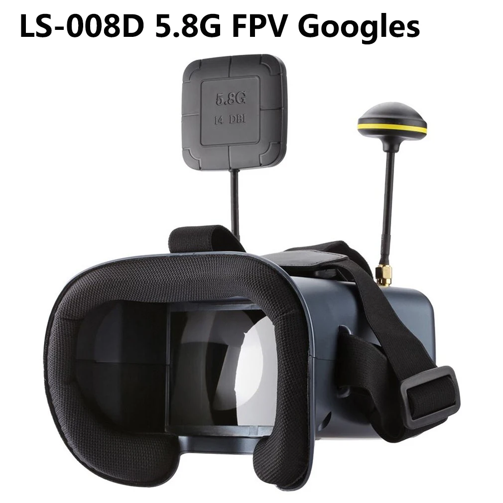 LS-008D 5 8G 40CH 480*272 FPV очки 4 3 дюйма разнообразие приемник монитор Встроенный