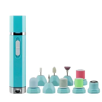 

9-in-1 Mini Nail Machine Electric Polishing Manicure Drill Grinder with Accessory Pedicure Polish File Buffer Nail Art Tools