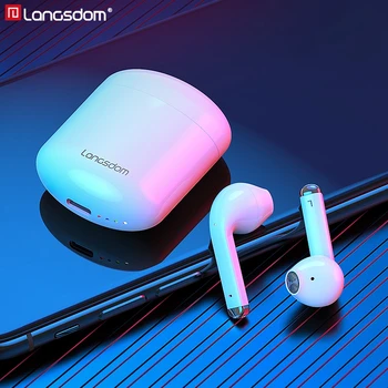 

New Langsdom True Wireless Earphones TWS Bluetooth 5.0 Earphone Noise Canceliing Headphones Stereo Earbuds With Dual Mic