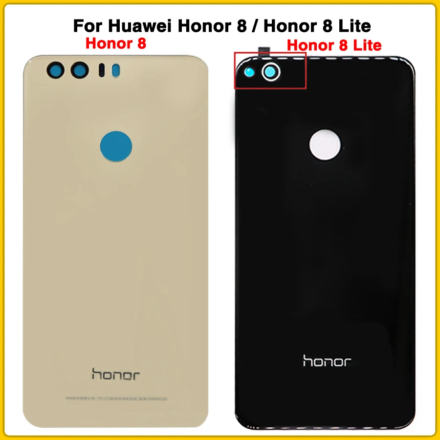 Чехол для задней крышки Honor8 Lite для huawei Honor 8 Honor 8 Lite, задняя крышка для батареи, задняя крышка с наклейкой