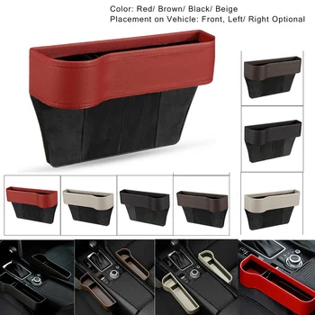 

Leather Car Seat Storage Box Driver Passenger Side Car Seat Clip Storage Box Multi-Function Car Supplies for VW for BMW for FORD