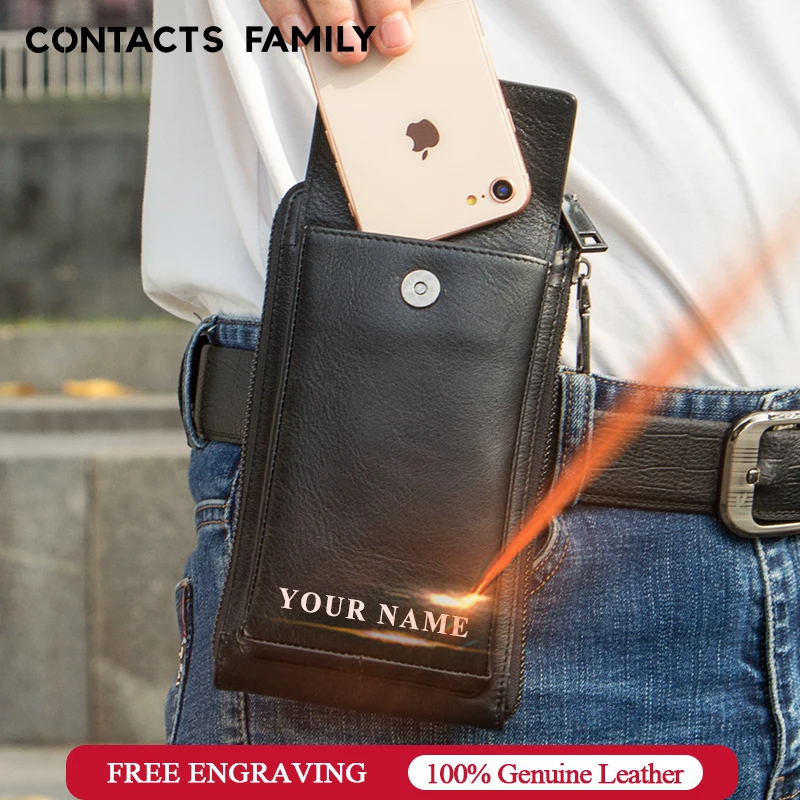 CONTACT'S семейная сумка для телефона чехол iphone 11 pro max мессенджер Кожаная мини через