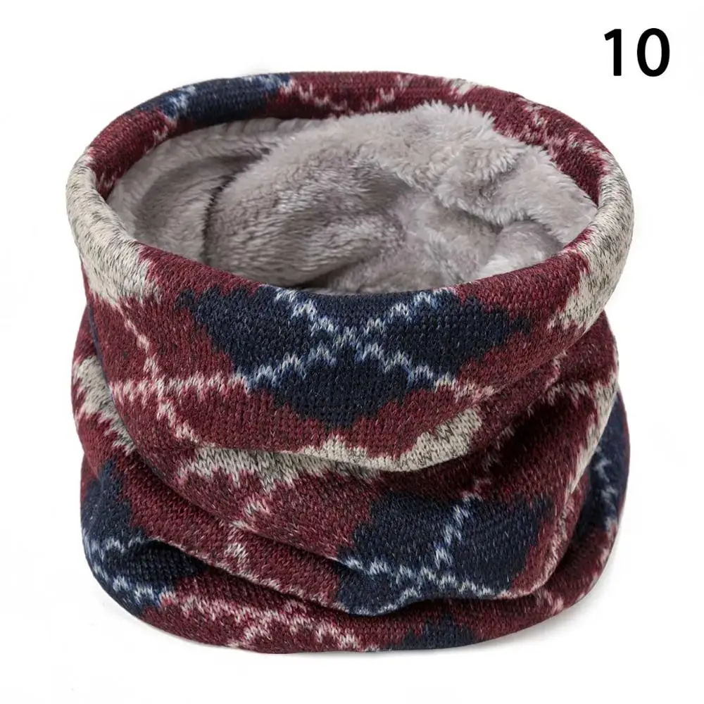 TRUENJOY, зимний шарф для женщин и мужчин, фирменный плотный теплый вязаный шарф-кольцо, шарфы с принтом на шею, мягкие хлопковые шарфы - Цвет: J