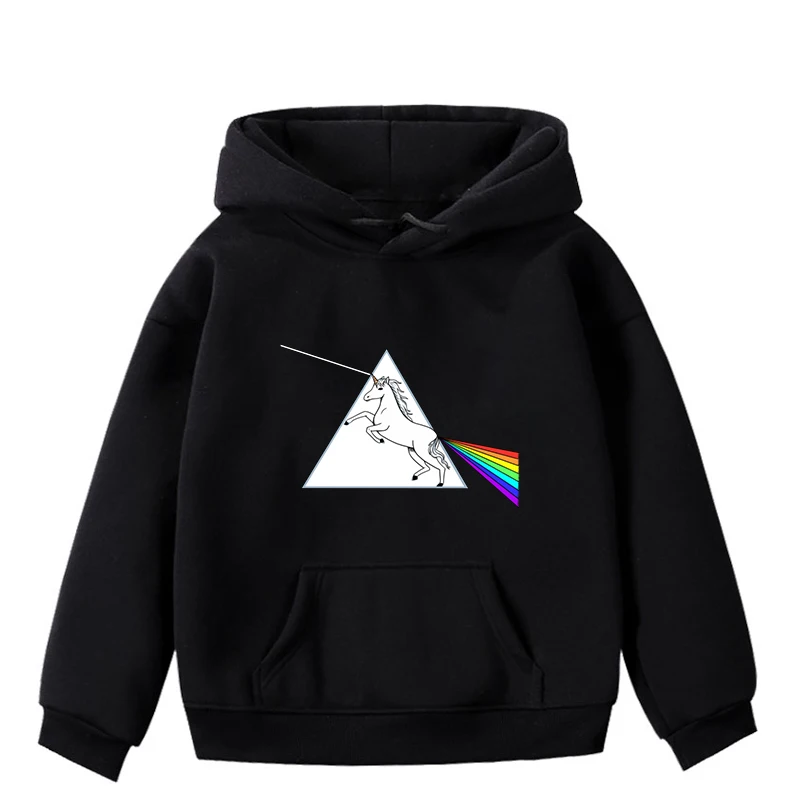 Hoodies 8 Толстовки с капюшоном для мальчиков и девочек с единорогом; Детские зимние плотные свитшоты; Повседневный свитер для малышей; Детские Бархатные Топы; костюм - Цвет: Hoodies 8